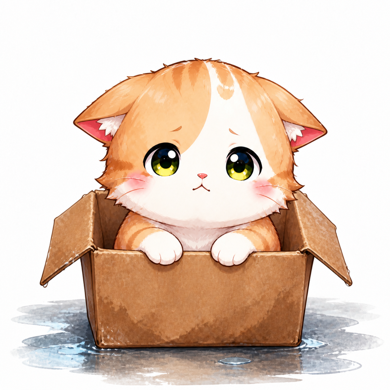 捨てられた猫の猫ランクイラスト