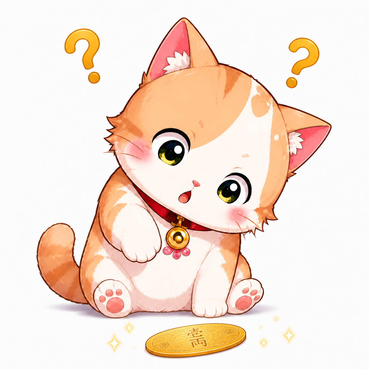猫に小判の猫ランクイラスト