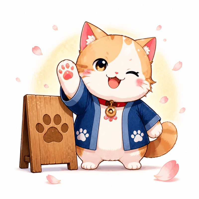 看板猫の猫ランクイラスト