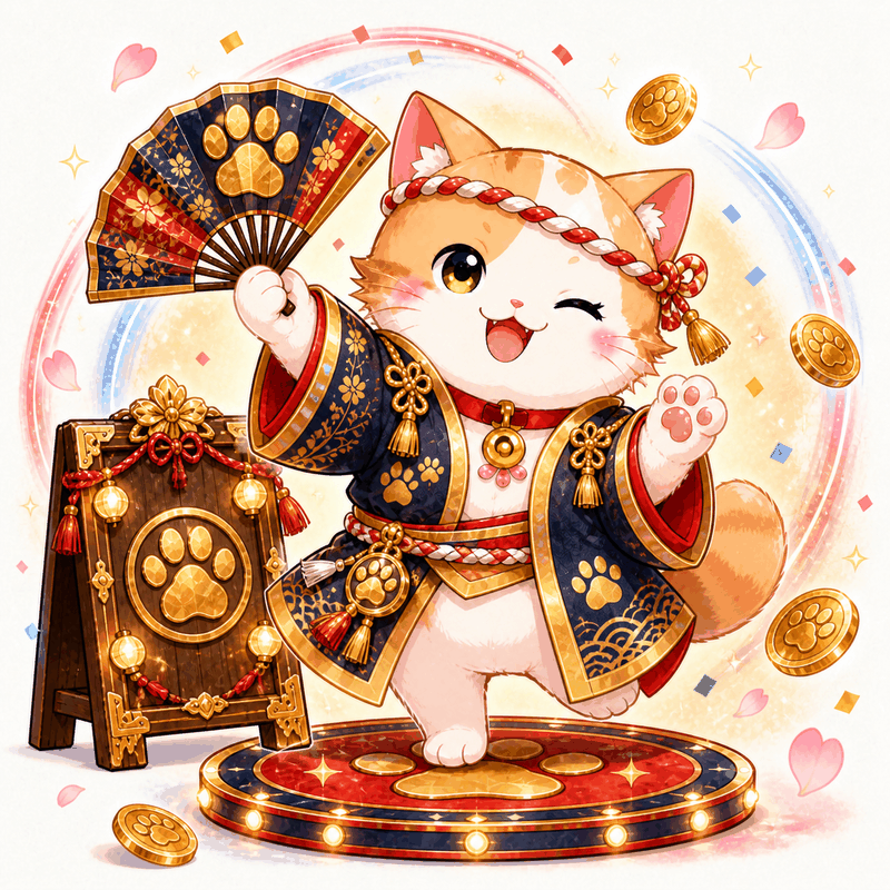 超看板猫の猫ランクイラスト